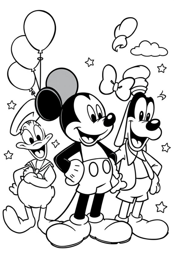 Micky Maus Ausmalbild