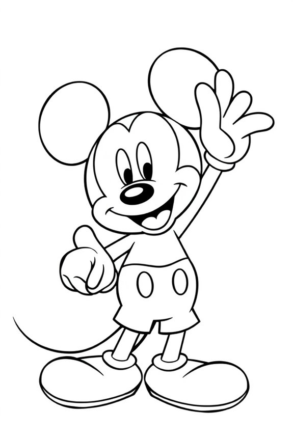 Micky Maus Ausmalbild