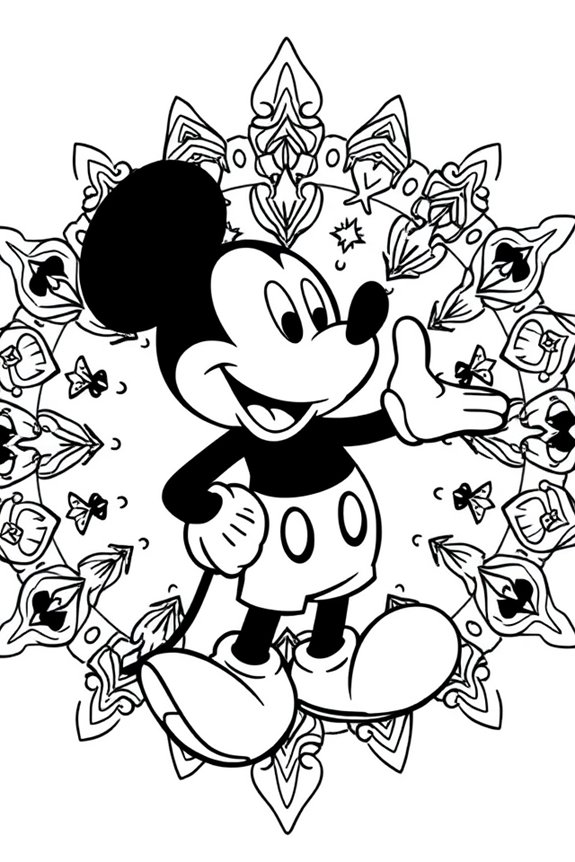 Micky Maus Ausmalvorlage