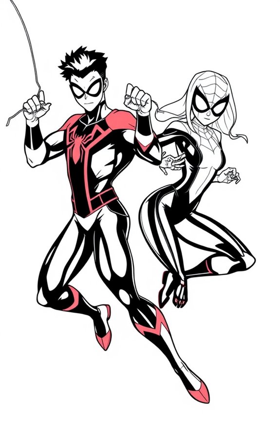 Miles Morales Spider Gwen Ausmalbild