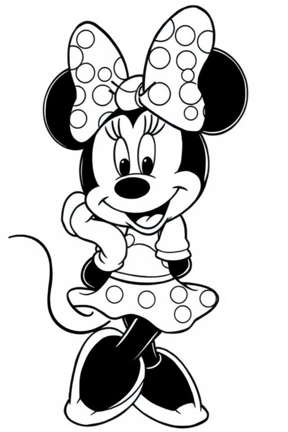 Minnie Maus Ausmalbild
