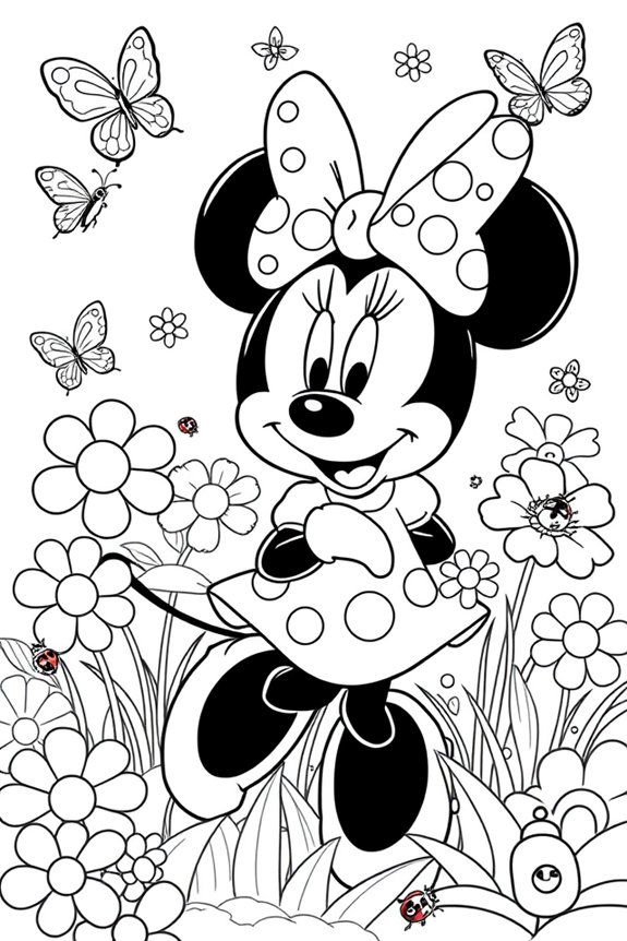 Minnie Maus Ausmalbild