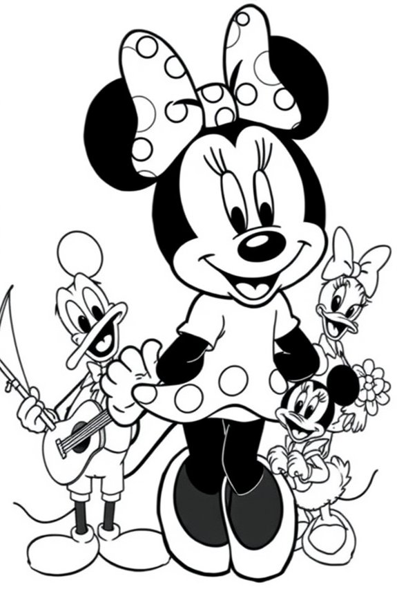 Minnie Maus Ausmalbild