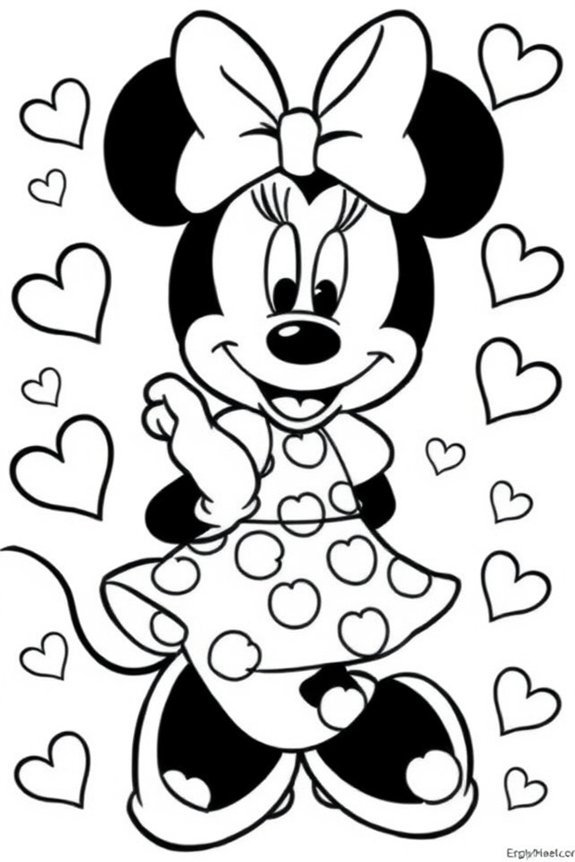 Minnie Maus Ausmalbild
