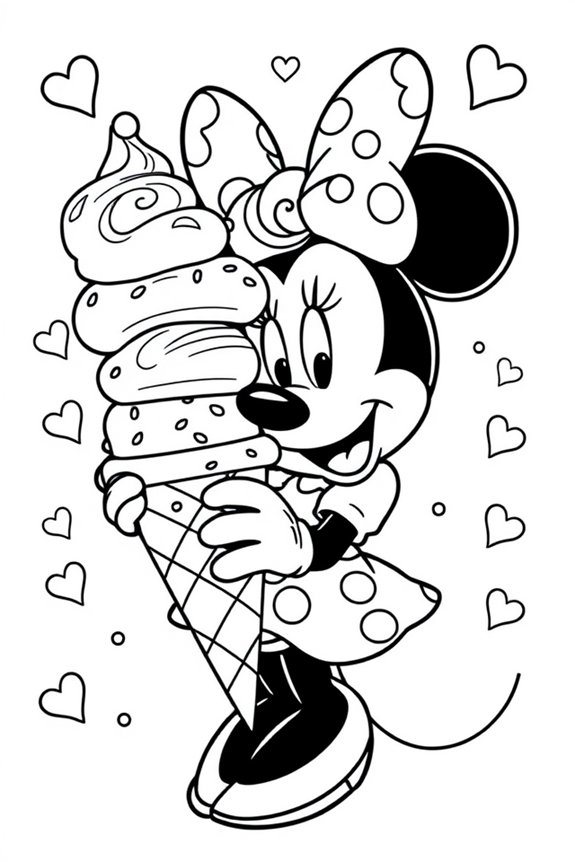 Minnie Maus Ausmalbild