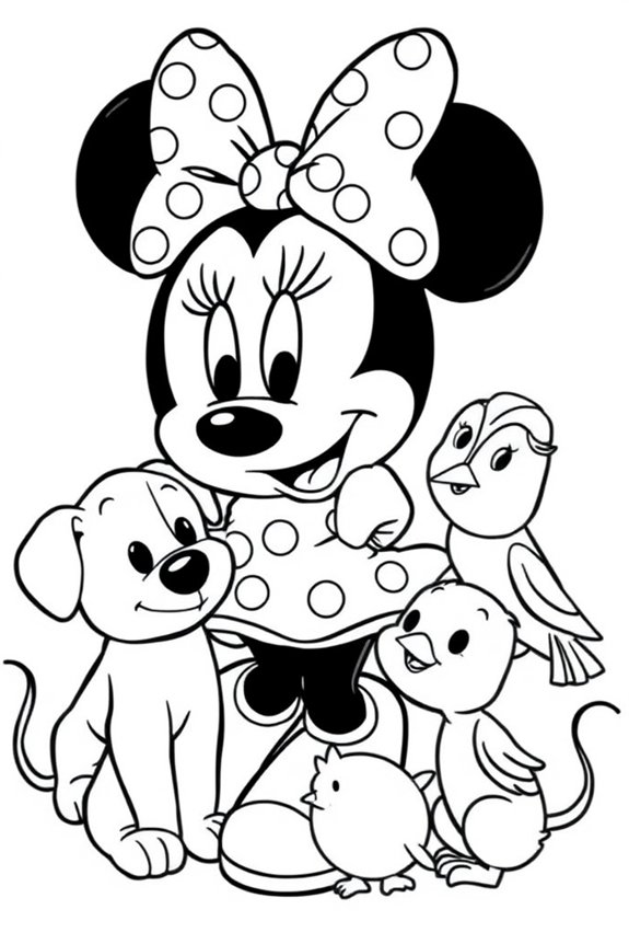 Minnie Maus Ausmalbild