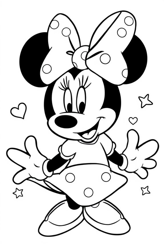 Minnie Maus Ausmalbild