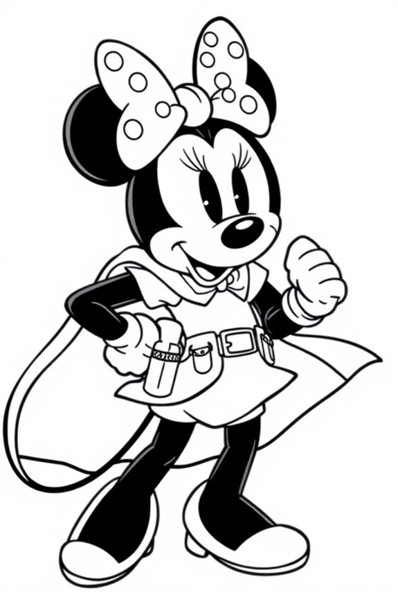 Minnie Maus Superheldin Ausmalbild