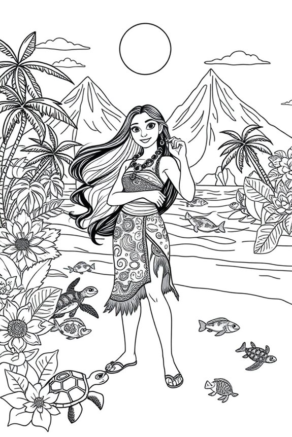 Moana Lebenszyklus Ausmalbild