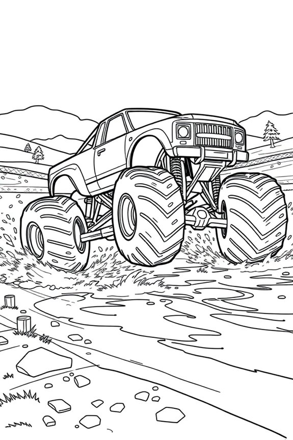 Monstertruck Ausmalbild