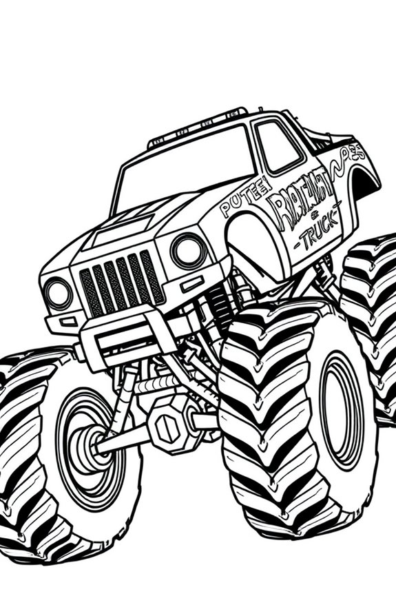 Monstertruck-Ausmalbild