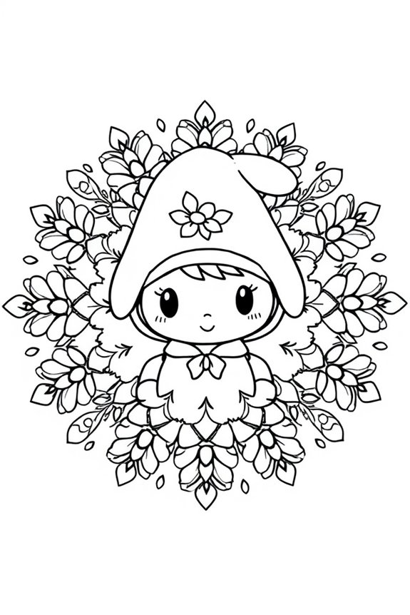 mein Melodie Mandala Ausmalbild