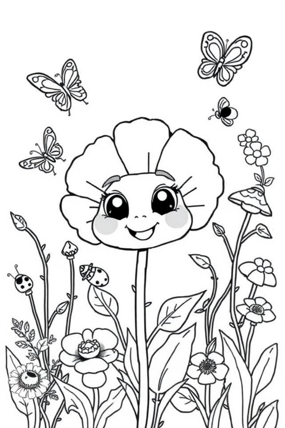 Naturinspirierte Poppy Playtime Malvorlage