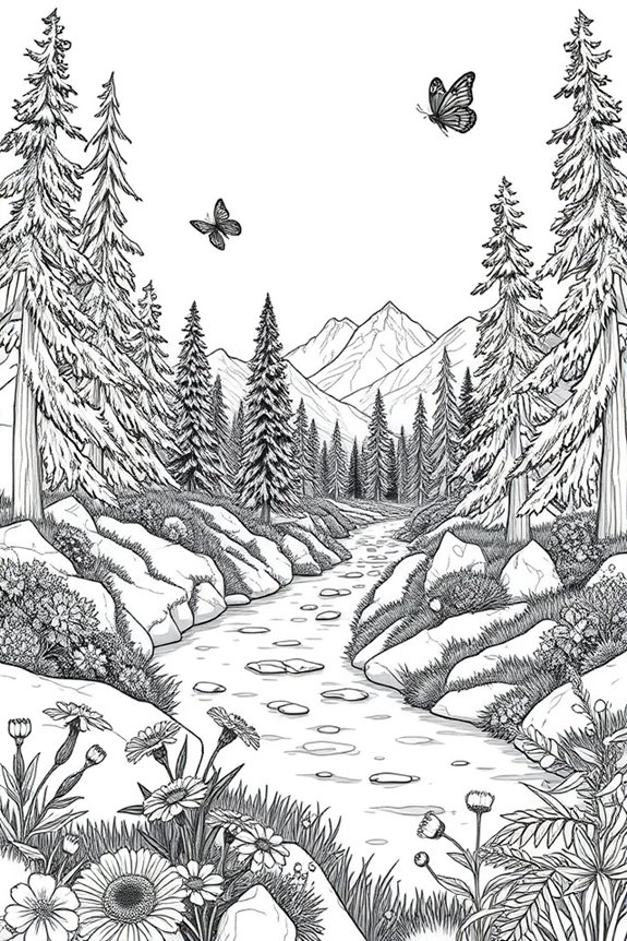 Natur-Szene Ausmalbild