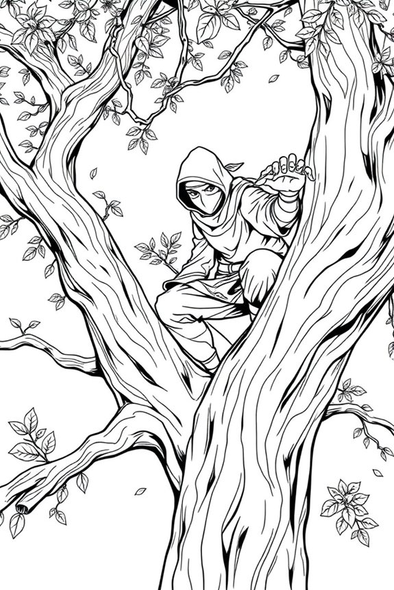 Ninja Baum Malvorlage