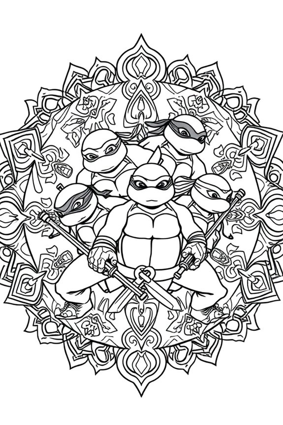 Ninja Turtle Ausmalbild