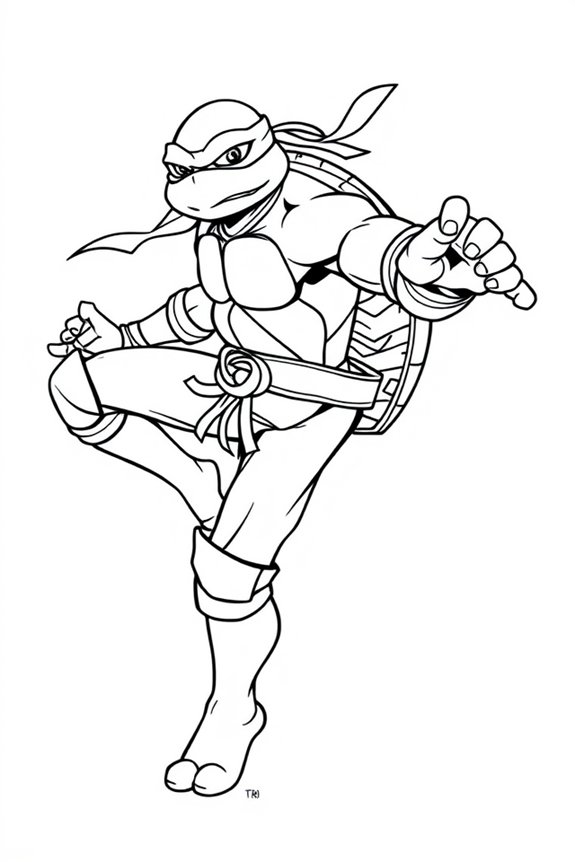 Ninja Turtle Ausmalbild