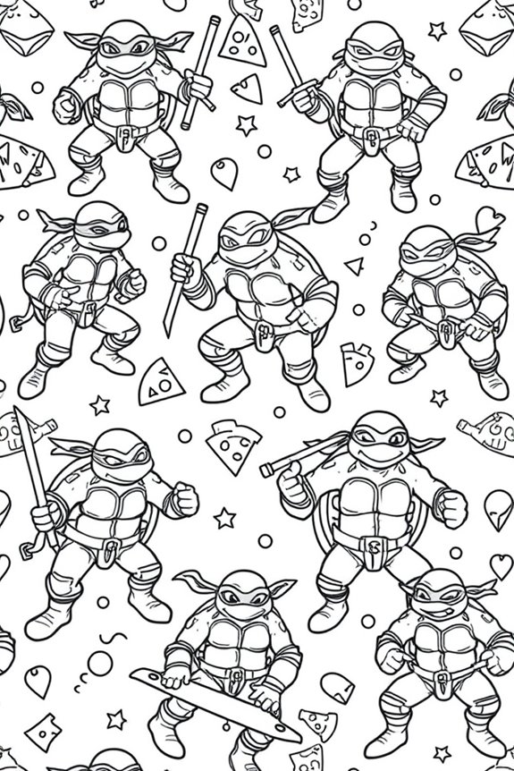 Ninja Turtle Ausmalvorlage