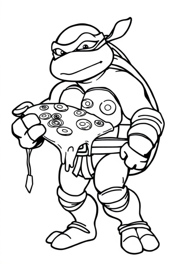 Ninja Turtle Pizza Malvorlage
