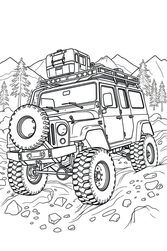 Geländewagen Ausmalbild