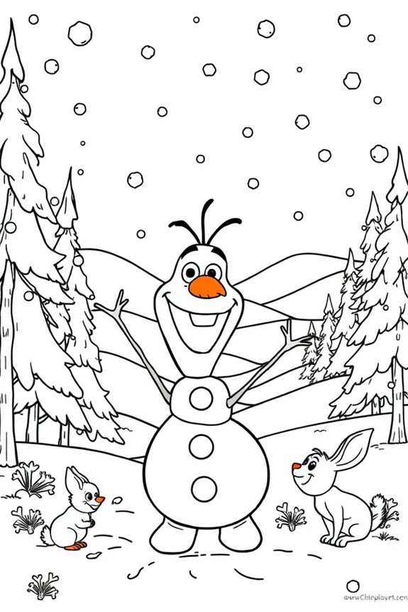 Olaf Winterwunderland Ausmalbild