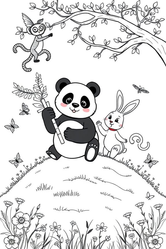 panda ausmalbild herunterladen