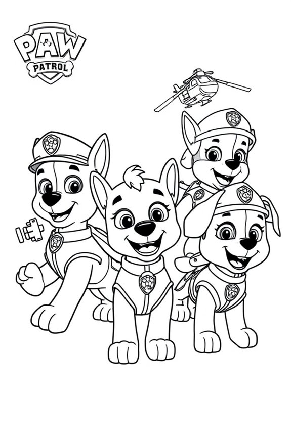 paw patrol ausmalbild