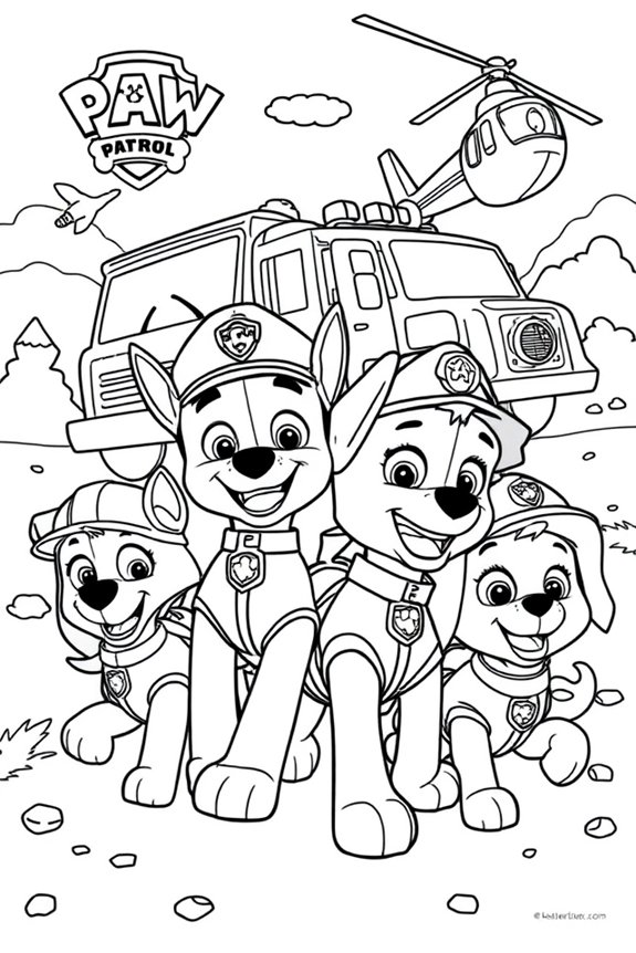 paw patrol malvorlage herunterladen
