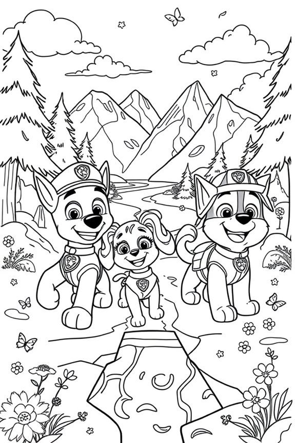 Paw Patrol Natur Ausmalbild