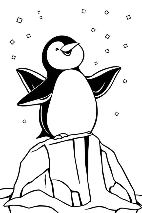 Pinguin Eisberg Ausmalbild