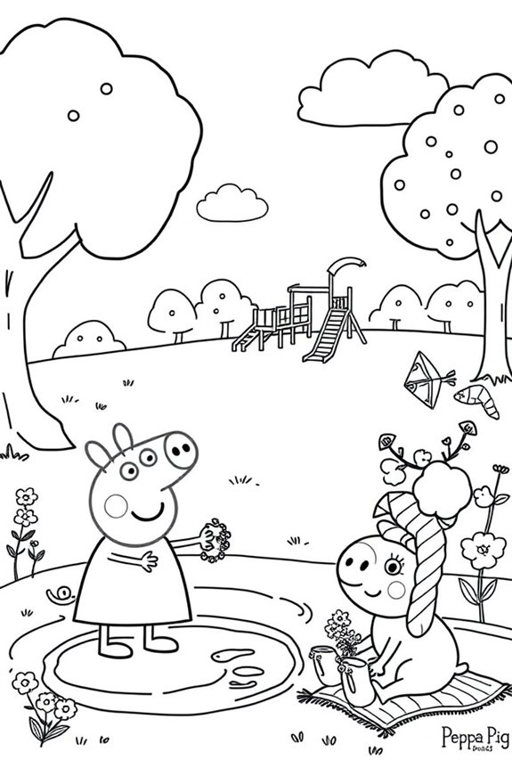 Peppa Wutz Park Ausmalbild