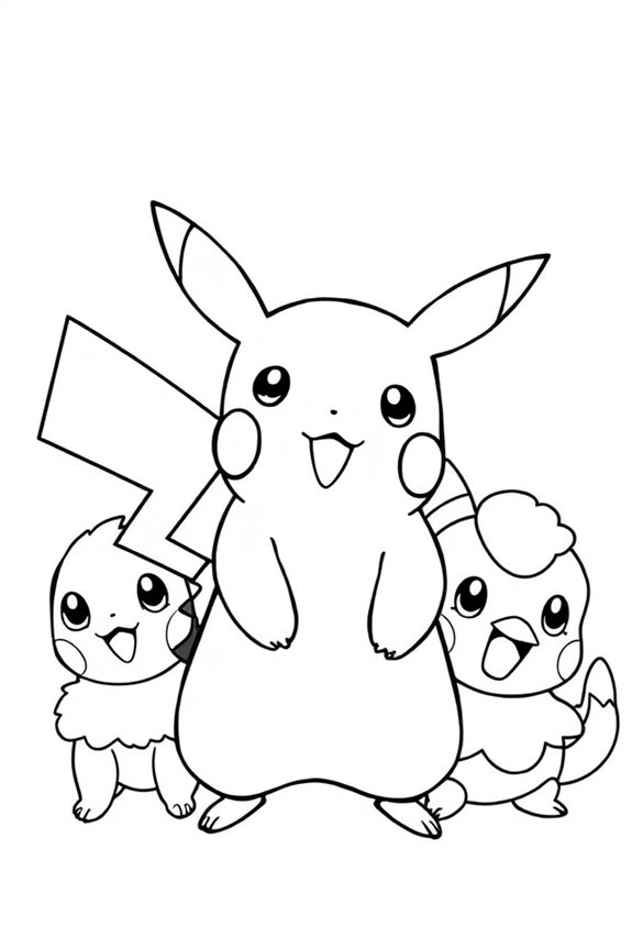 Pikachu Ausmalbild Download