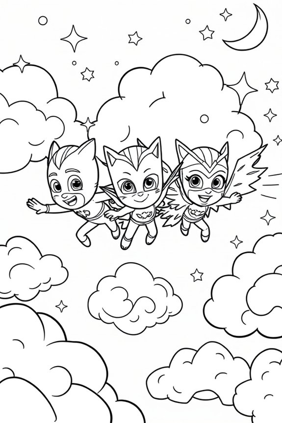 PJ Masks Ausmalbild herunterladen