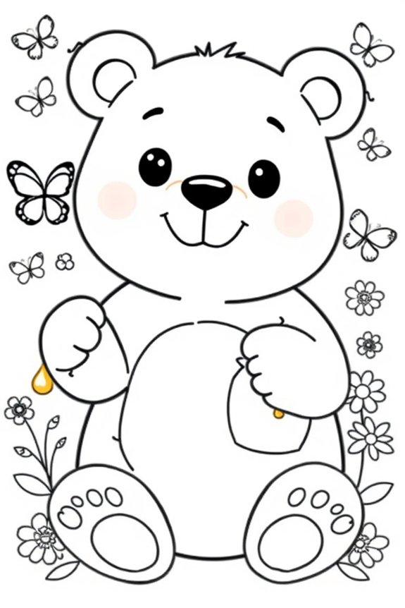 verspielter Bär Ausmalbild