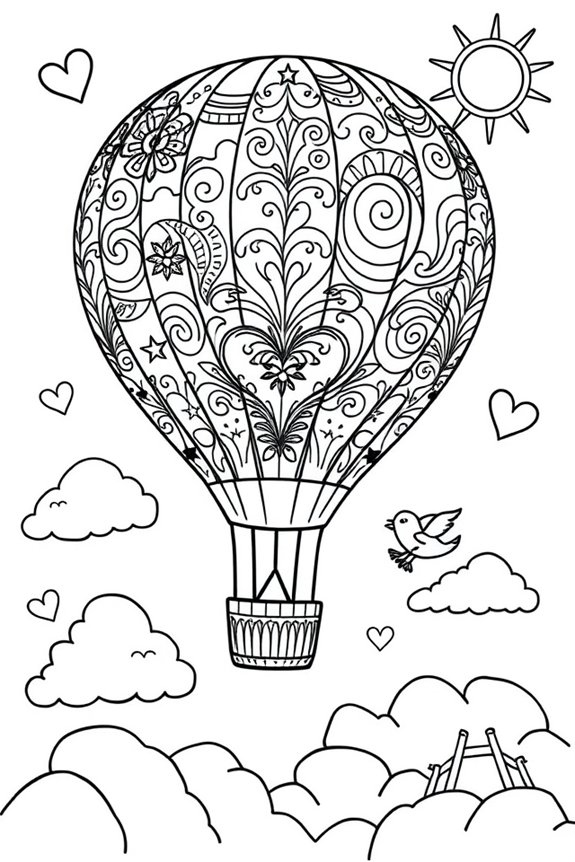 spielerischer Heißluftballon