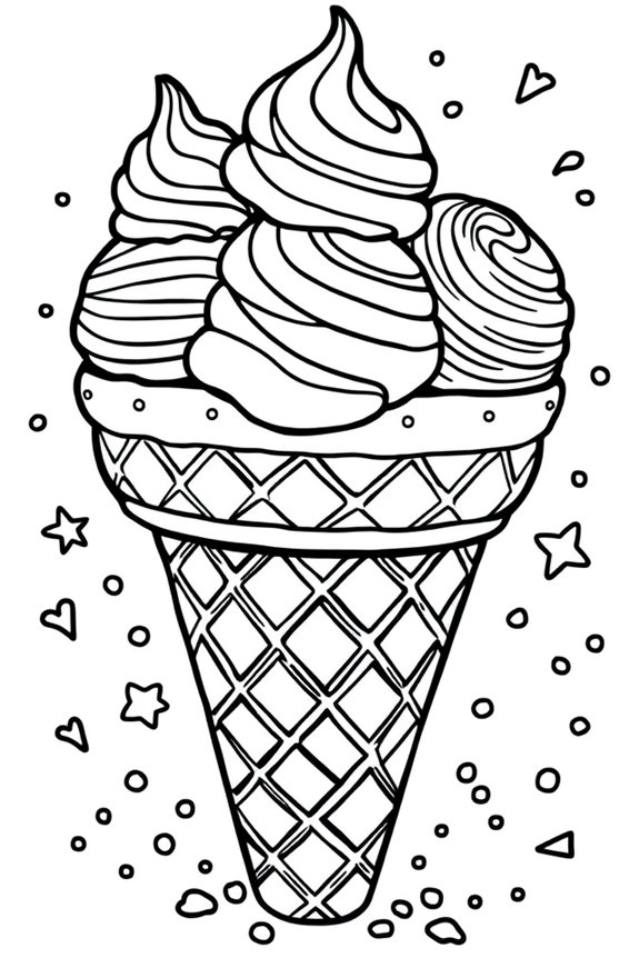 verspielt Eiscreme Ausmalen