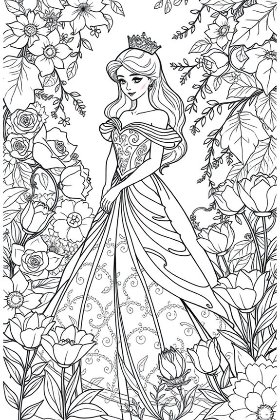 Prinzessin im Blumengarten
