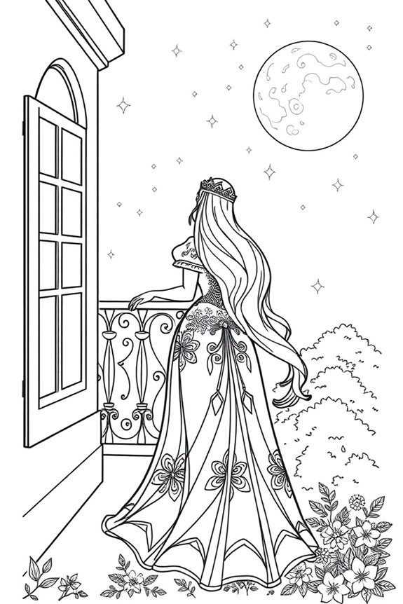 Prinzessin Moonlight Ausmalbild