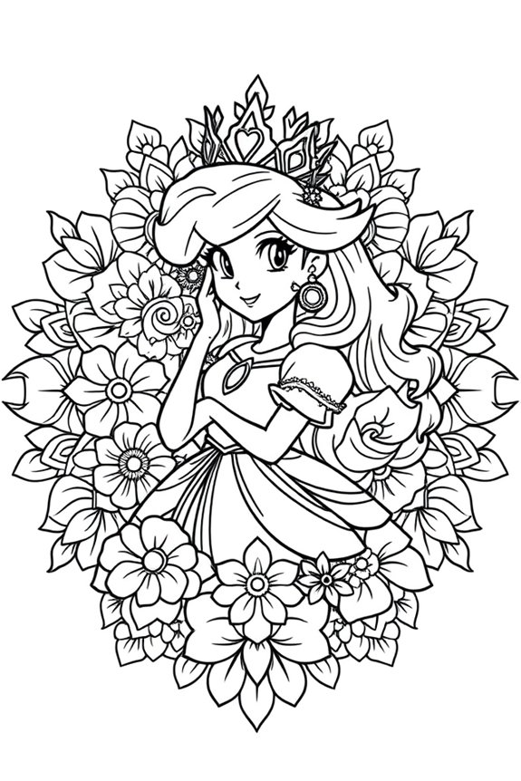 Prinzessin Peach Ausmalbild