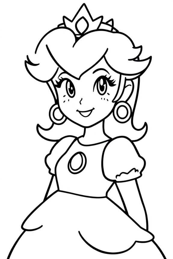 Prinzessin Peach Ausmalbild