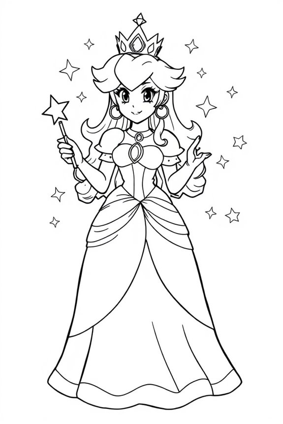 Prinzessin Peach Ausmalbild