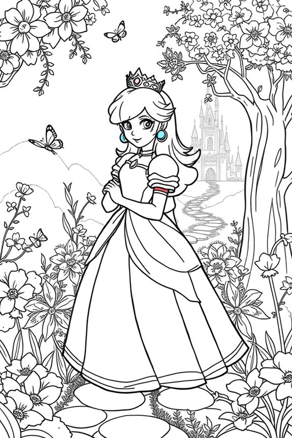 Prinzessin Peach Ausmalbild