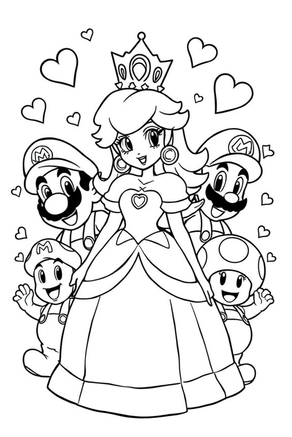 Prinzessin Peach Ausmalbild
