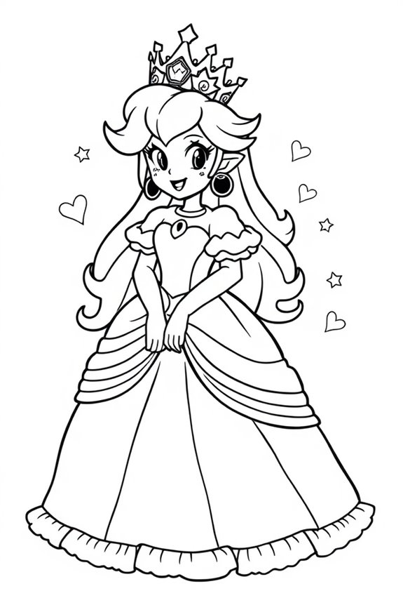 Prinzessin Peach Ausmalbild