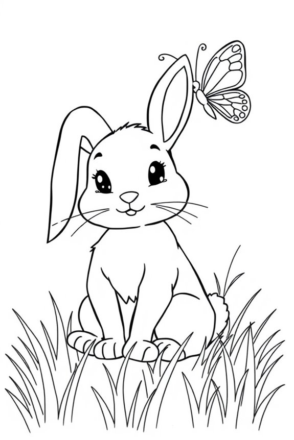 druckbare Ausmalbildseite Hase
