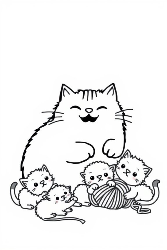 Pusheen Kätzchen Ausmalbild