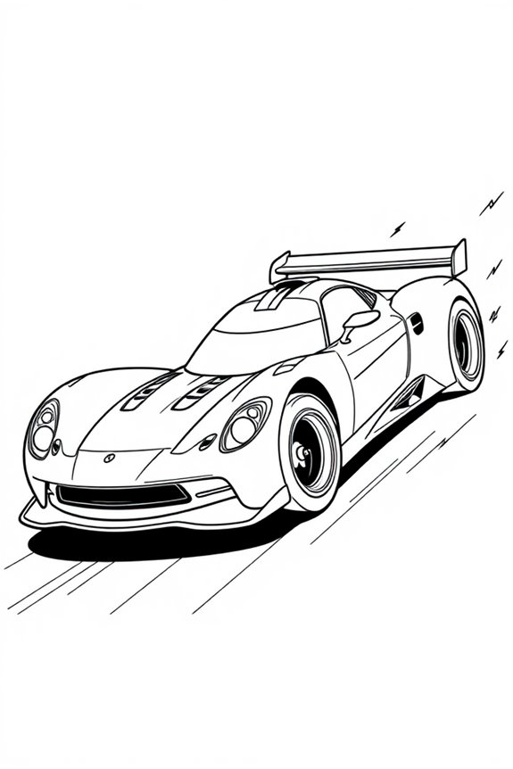 Rennwagen Ausmalbild