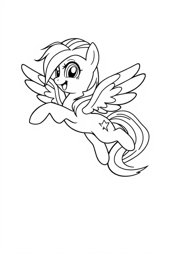 Rainbow Dash Ausmalbild
