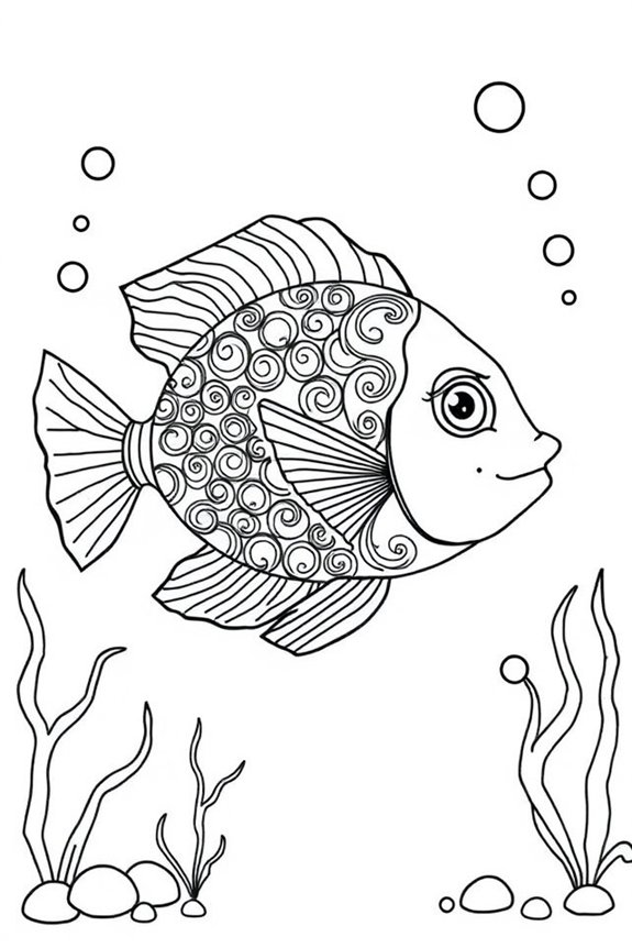 Regenbogenfisch Ausmalbild