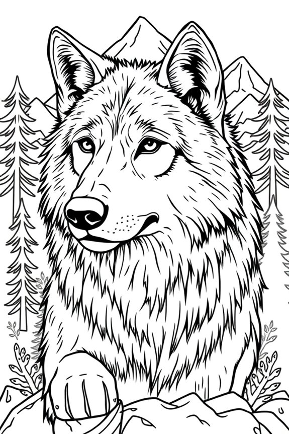 realistische Wolf-Farbvorlage